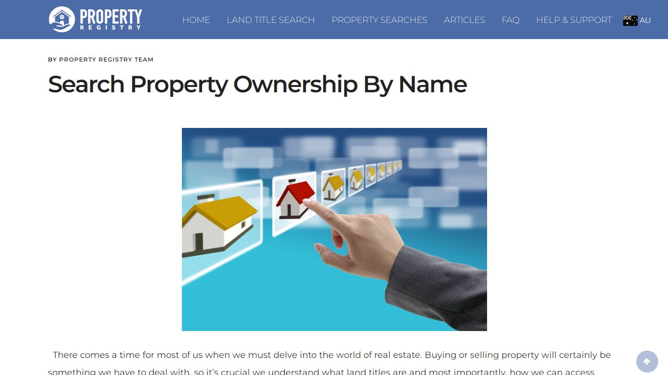 Search Property Ownership By Name | Property Registry